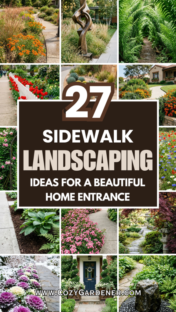 27 Sidewalk Landscaping Ideas for a Beautiful Home Entrance