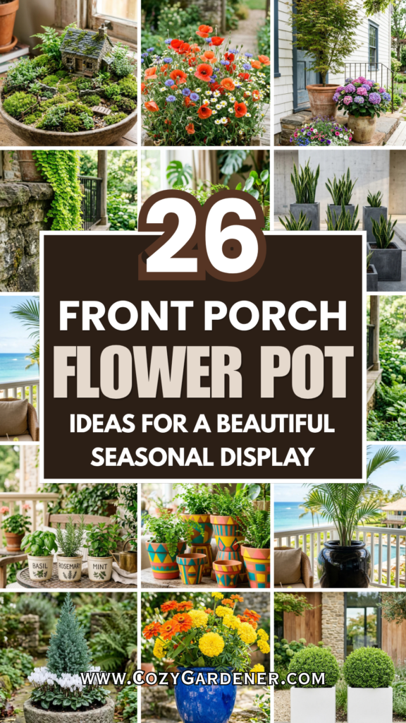 26 Front Porch Flower Pot Ideas for a Beautiful Seasonal Display