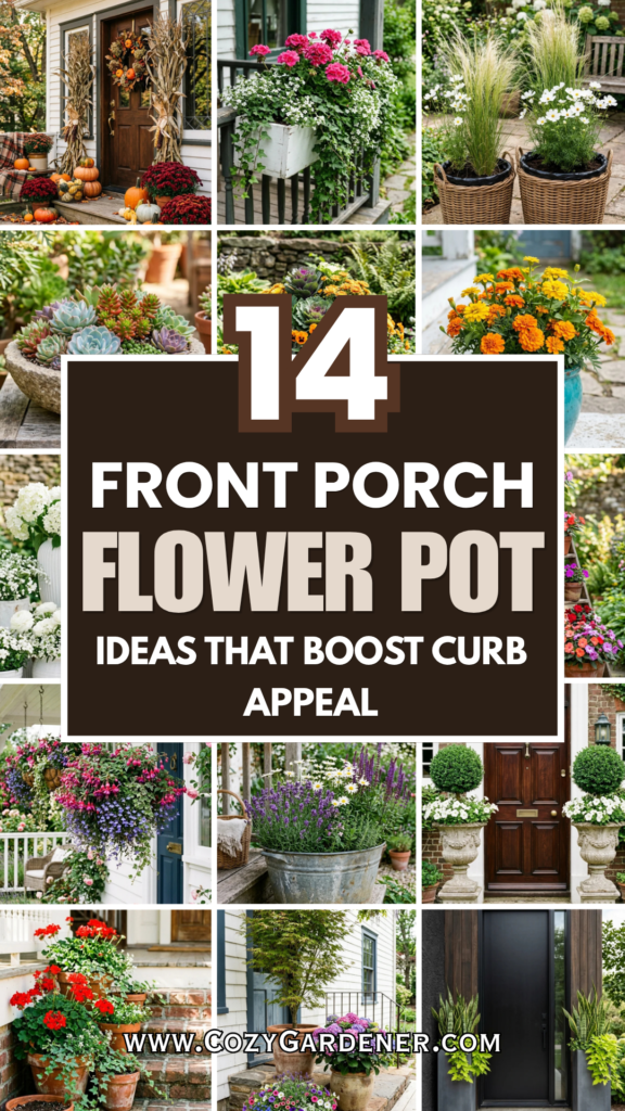 14 Front Porch Flower Pot Ideas That Boost Curb Appeal