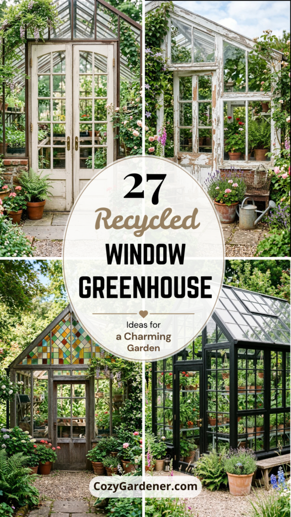27 Recycled Window Greenhouse Ideas for a Charming Garden