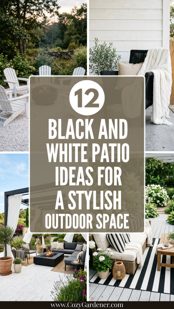 12 Black and White Patio Ideas for a Stylish Outdoor Space