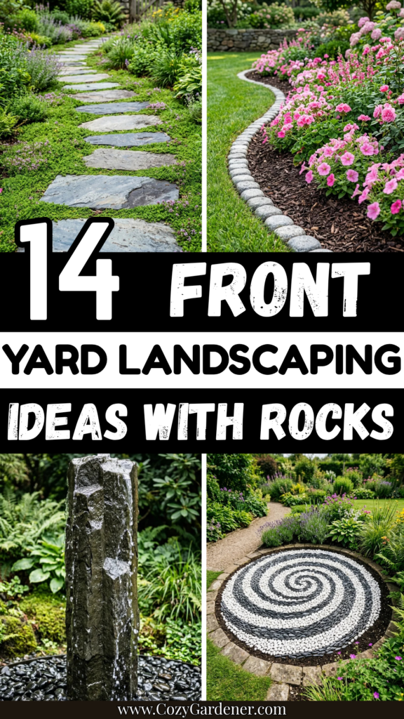 14 Front Yard Landscaping Ideas With Rocks That Look Amazing