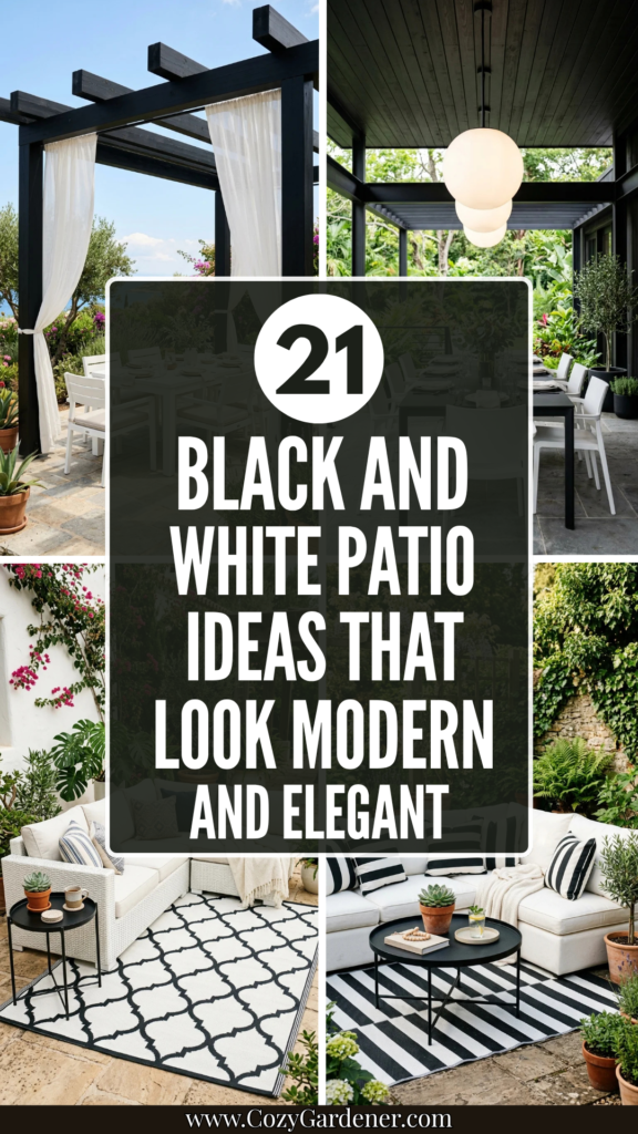 21 Black and White Patio Ideas That Look Modern and Elegant