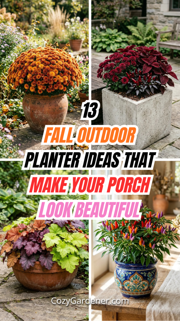 13 Fall Outdoor Planter Ideas That Make Your Porch Look Beautiful