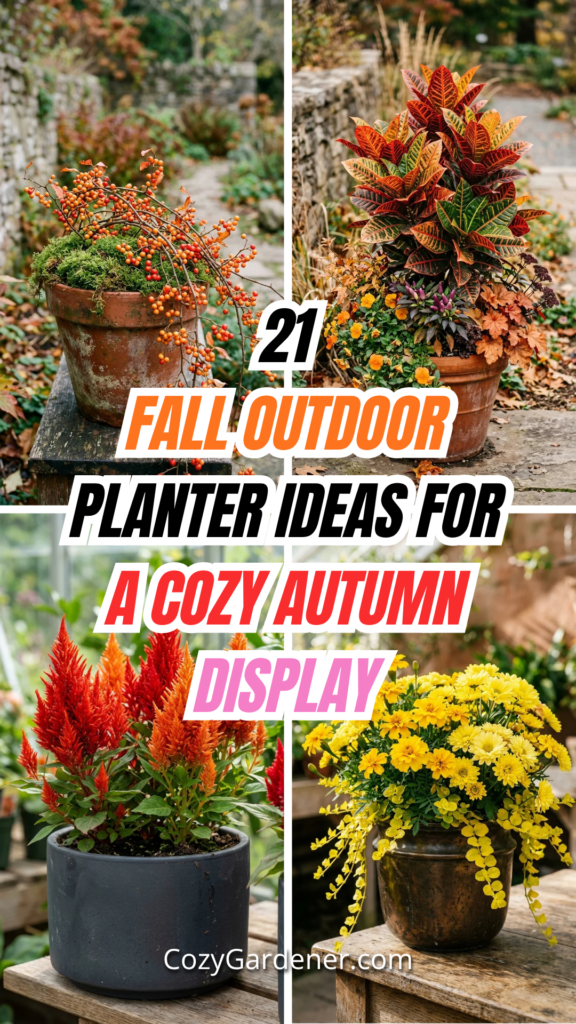 21 Fall Outdoor Planter Ideas for a Cozy Autumn Display