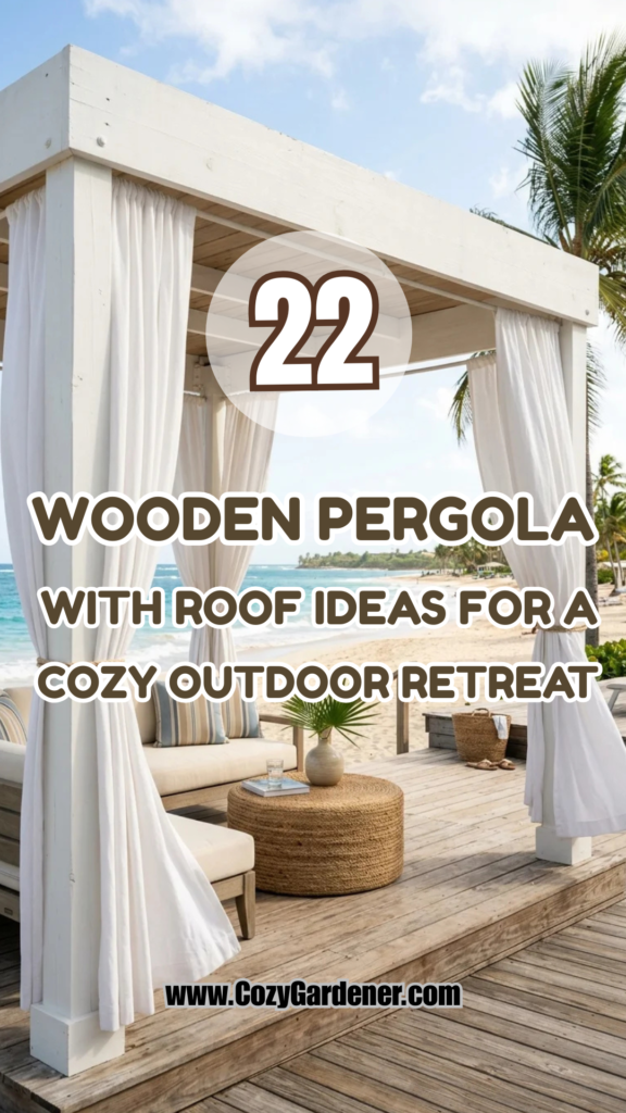 22 Wooden Pergola With Roof Ideas for a Cozy Outdoor Retreat