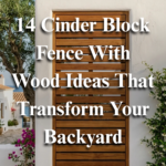 14 Cinder Block Fence With Wood Ideas That Transform Your Backyard