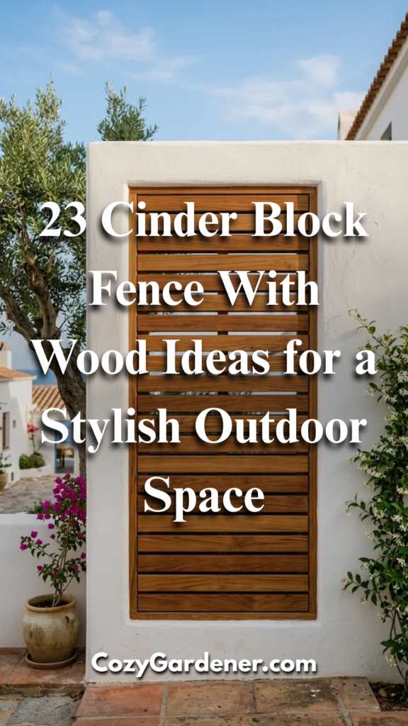 23 Cinder Block Fence With Wood Ideas for a Stylish Outdoor Space
