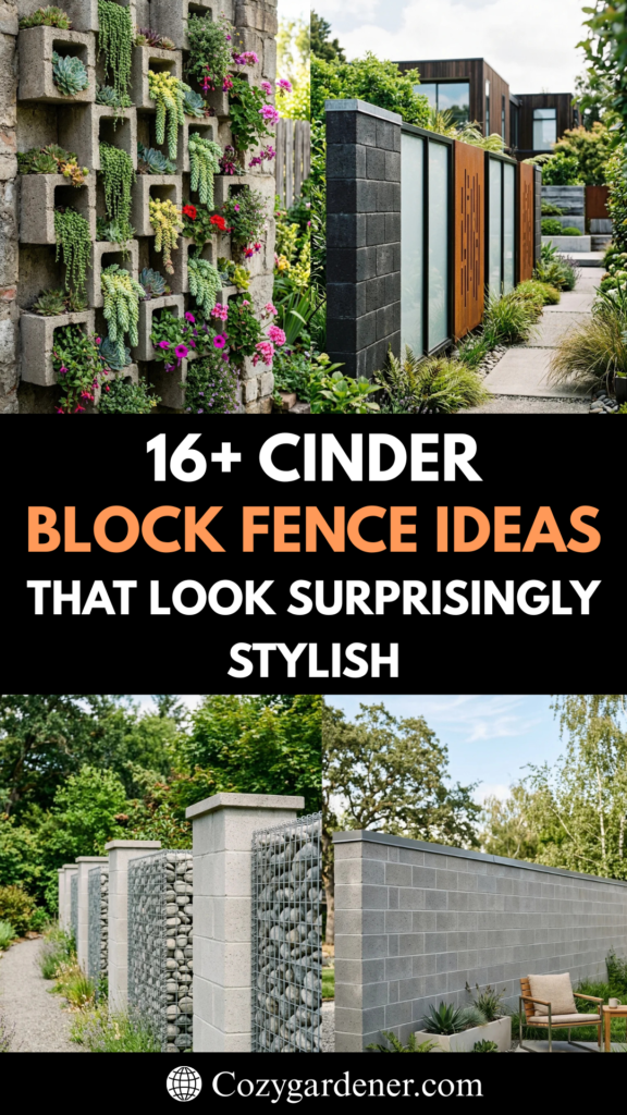 16 Cinder Block Fence Ideas That Look Surprisingly Stylish