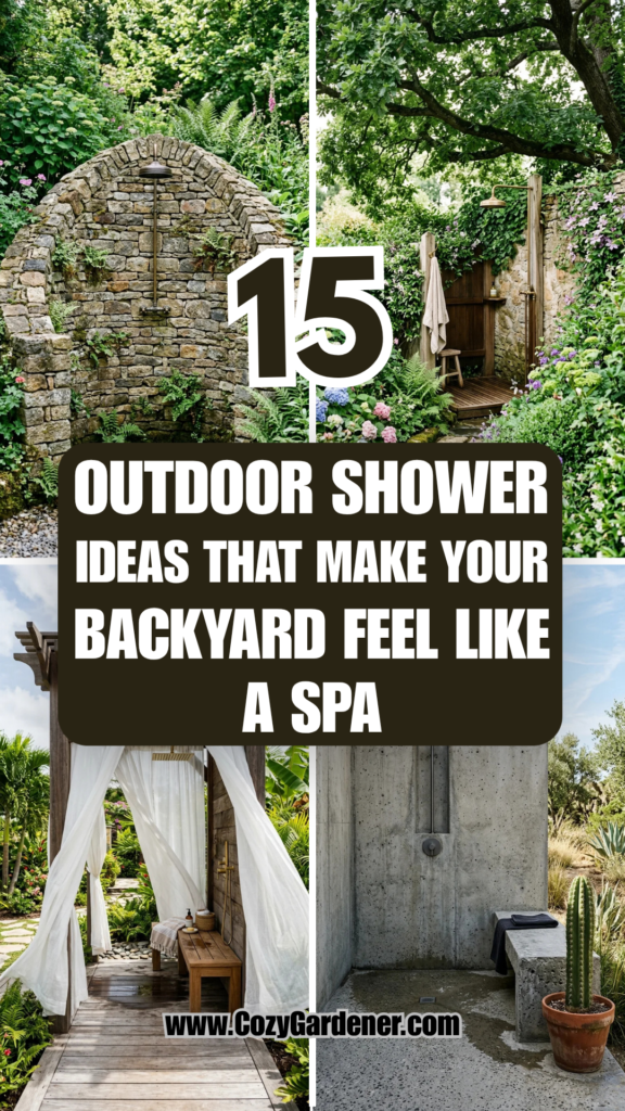 15 Outdoor Shower Ideas That Make Your Backyard Feel Like a Spa