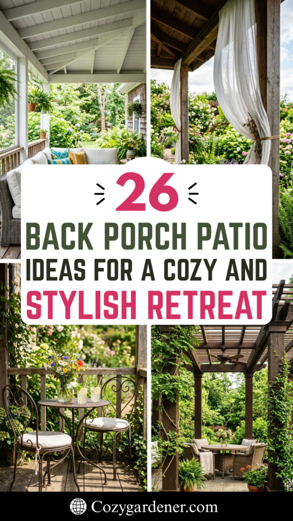 26 Back Porch Patio Ideas for a Cozy and Stylish Retreat